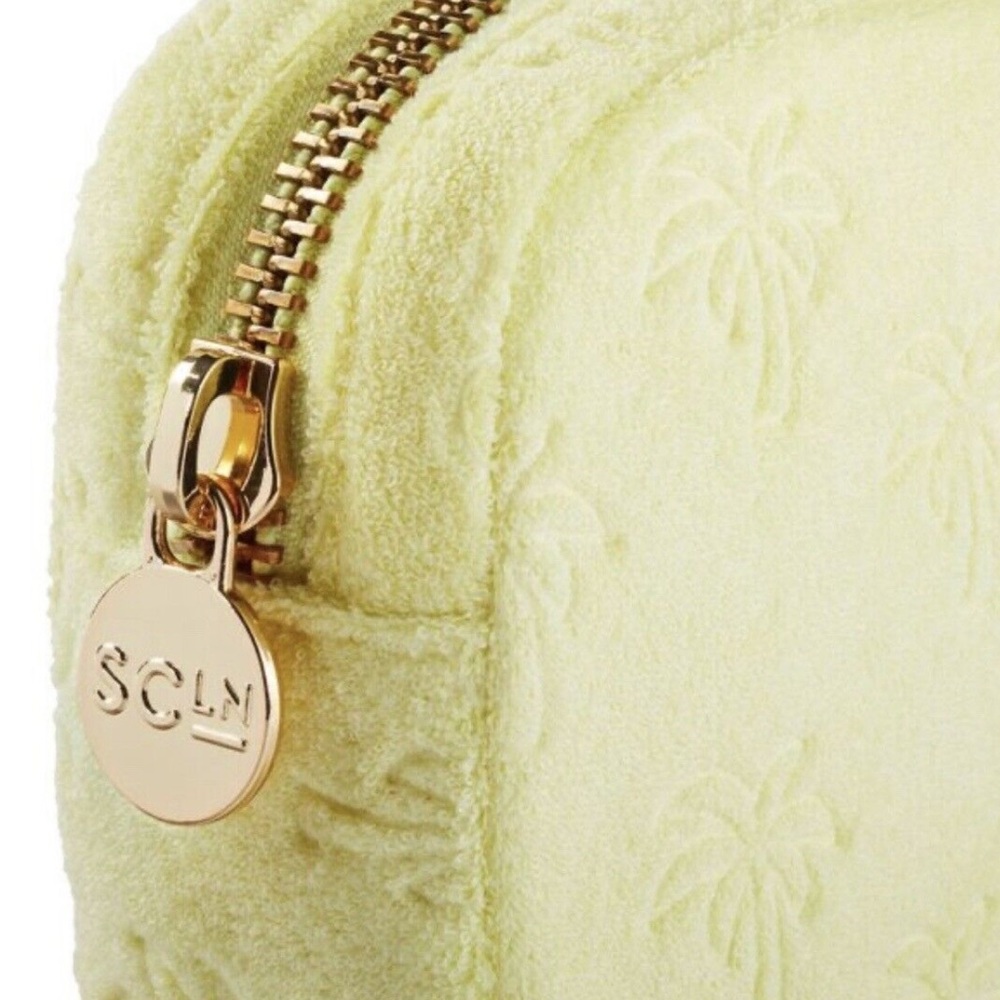 Stoney Clover Lane x Target Terry Cloth Palm Tree Embossed Mini Square Pouch NEW